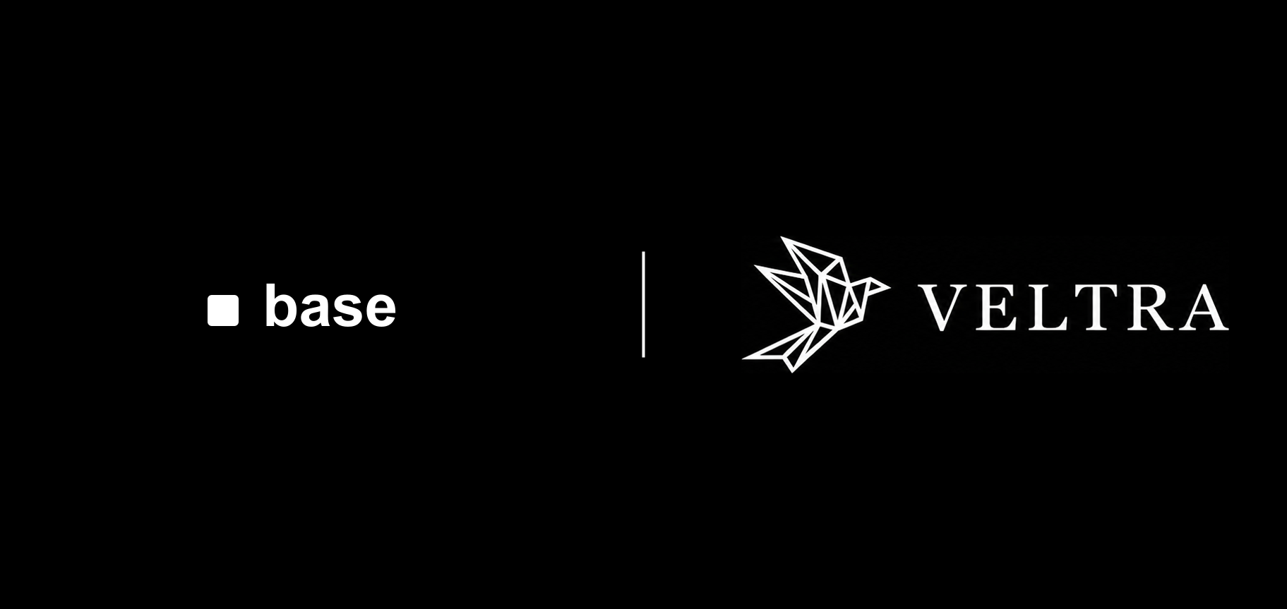 Base and Veltra logos — Base wallet trade history API is live on Veltra