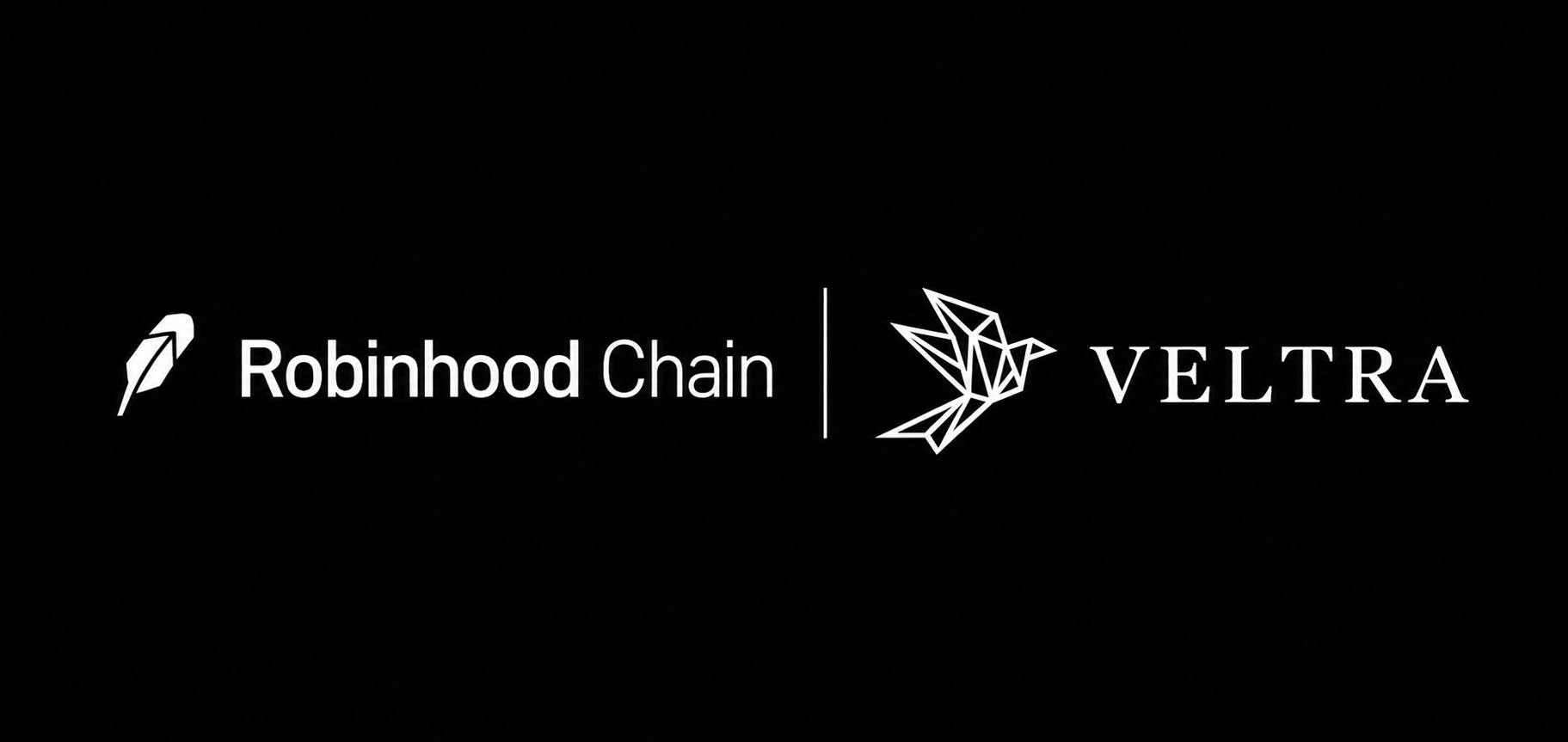 Robinhood Chain and Veltra logos — Robinhood Chain wallet trade history is live on the Veltra API